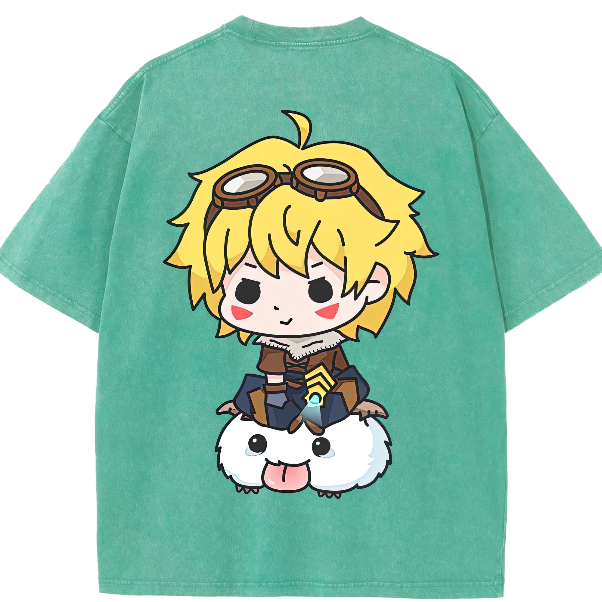 リーグ・オブ・レジェンド League of Legends LOL 綿100% ヴィンテージ風 半袖Tシャツ（背面プリント）